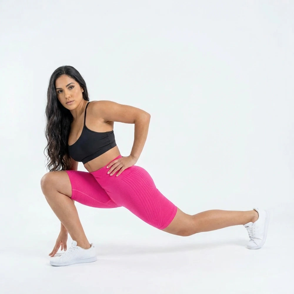 Leggings corti SlimCore 3D Rosa