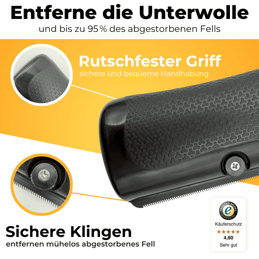 Fellwunder Bürste – Entfernt Unterwolle & Verfilzungen sanft