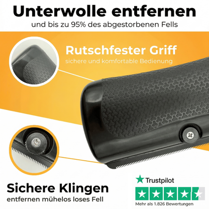 Fellwunder Bürste – Entfernt Unterwolle & Verfilzungen sanft