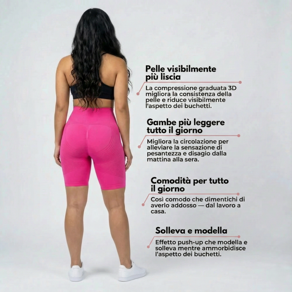 Leggings corti SlimCore 3D Rosa