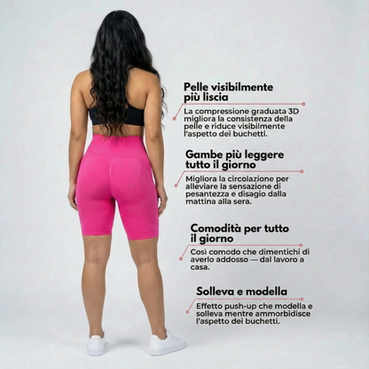 Leggings corti SlimCore 3D Rosa