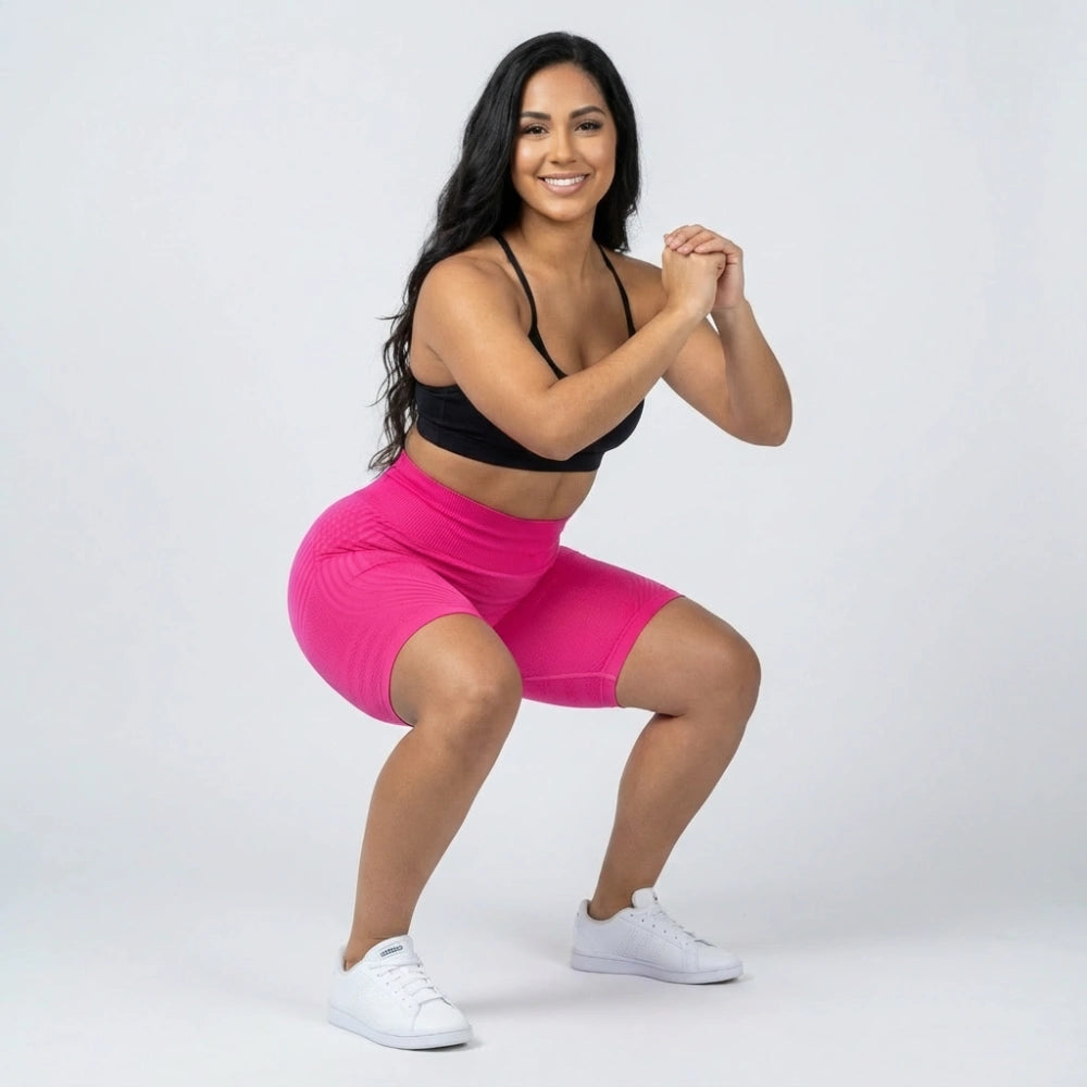 Leggings corti SlimCore 3D Rosa